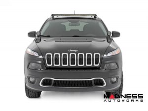 Jeep Cherokee KL LED Light Kit - Roof Mount - 40in Single Row - Black